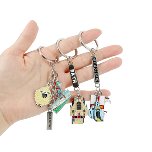 Custom Logo Bulk Order Enamel Keychain Zinc Alloy Metal Keychain for Promotional Souvenir Gifts