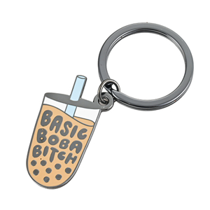 Trendy Zinc Alloy Enamel Keychain Modern Daily Wear Custom Branding Event Supplies Premium Souvenir Keychain