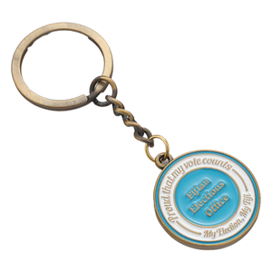 Sustainable Zinc Alloy Enamel Keychain Ethical Custom Logo Bulk Order Corporate Anniversary Gifts Keychain