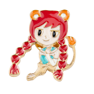 Pretty Anime Girl Zinc Alloy Printed Personalized Design Fashion Statement