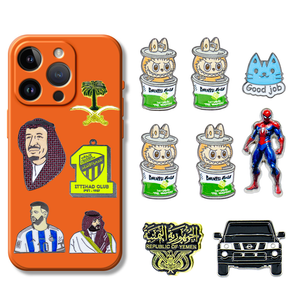Trendy 3D Metal Phone Sticker - Custom Design for Phone & Backpack Decoration