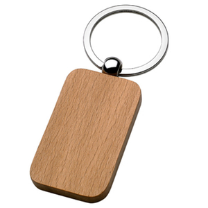 Minimalist UV Printed Keychain Wedding Souvenir Wood Daily Accessory Design 