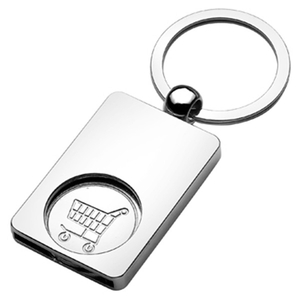 Christmas Limited Edition Enamel Snowflake Shopping Cart Token Keychain for Holiday Promos