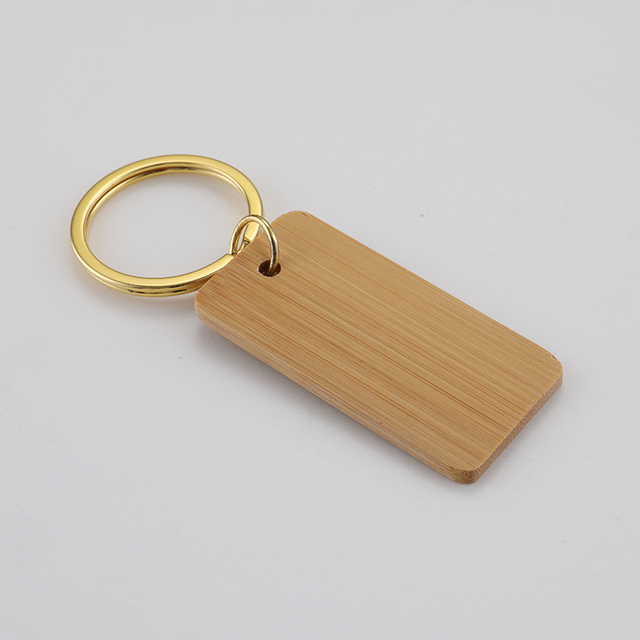 Handcrafted Natural Wood Keychain - Laser Engraved Personalized Text for Corporate Gifts Business Souvenirs Luxury Daily Use