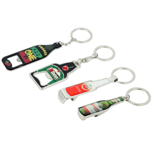 Customized Zinc Alloy Beer Bottle Opener Keychain Promotional Gift Souvenir Engraved Logo Service