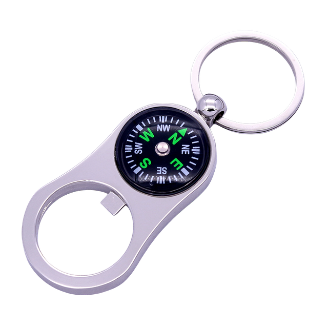 Creative Promotional Gift Zinc Alloy Opener Keychain Logo Engraving Souvenir Bulk Order