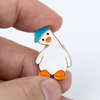 Cute Duck Zinc Alloy Enamel Trendy Design Backpack Decoration Custom Badge Pin