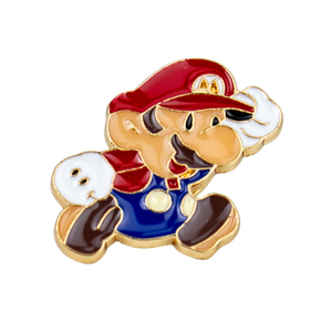 Running Mario Zinc Alloy Printed Custom Logo Craftsmanship Game Fan Collection Custom Pin