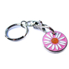 Christmas Limited Edition Enamel Snowflake Shopping Cart Token Keychain for Holiday Promos