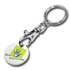 Custom Logo Engraved Stainless Steel Cart Token Keychain for Supermarket Promotions