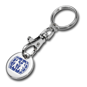 Holiday Themed Enamel Cart Token Keychain Custom Logo Christmas New Year Gifts