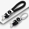 Stylish Colorful Braided Rope Leather Keychain with ‘Get Rich’ Text Label Metal Buckle Daily Accessory