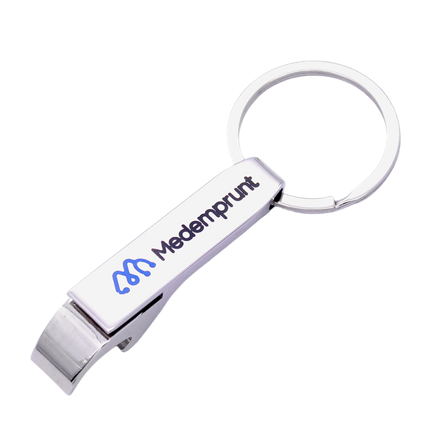 Personalized Custom Sublimation Metal Blank Wedding Favor Bottle Opener Keyring with Custom logo