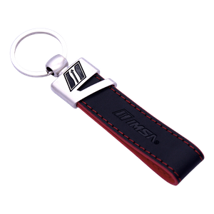 Luxury Custom Leather Keychain with Embroidery and UV Printing for Car Keys Personalized Logo Heat Transfer PU Material