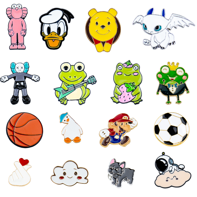 Custom logo zinc alloy metal pin front view