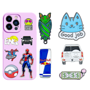 Trendy 3D Metal Phone Sticker - Custom Design for Phone & Backpack Decoration