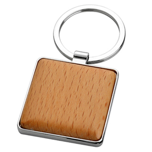 Minimalist UV Printed Keychain Wedding Souvenir Wood Daily Accessory Design 