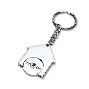 Tourist City Souvenir Local Landmark Shopping Cart Token Keychain for Travelers