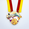 Custom Zinc Alloy Enamel Medal with Train - Car, Cultural Symbol & Drama Mask Design for 2022 - 2023 Annual Urban Events Art Competitions Team Honor Award