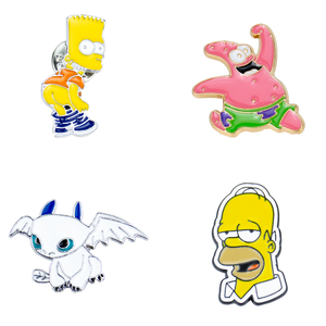 Custom Classic & Trendy Anime Zinc Alloy Enamel Badge Pin - Nostalgic & Stylish Lapel Pin for Fans & Fashion