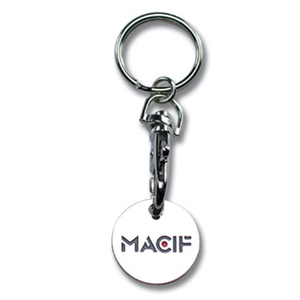 Holiday Themed Enamel Cart Token Keychain Custom Logo Christmas New Year Gifts