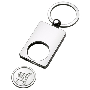 Christmas Limited Edition Enamel Snowflake Shopping Cart Token Keychain for Holiday Promos