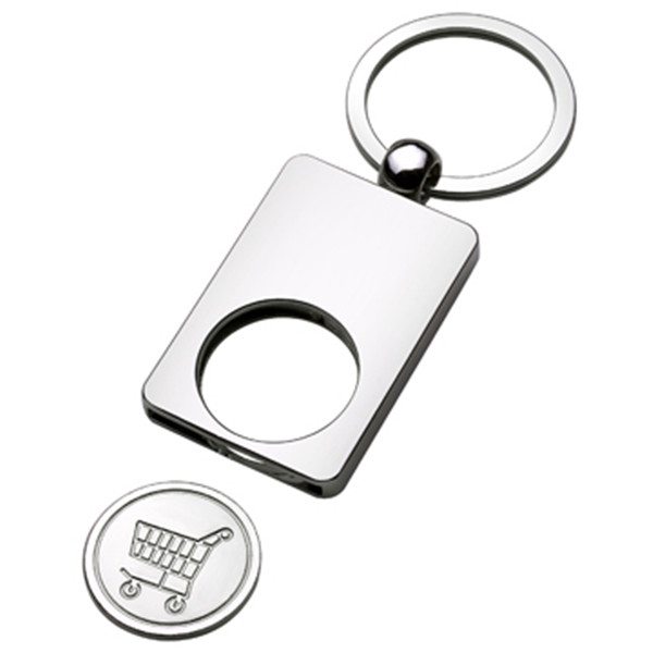 Christmas Limited Edition Enamel Snowflake Shopping Cart Token Keychain for Holiday Promos