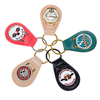 Corporate Gift Custom Leather Keychain Logo Embossing Business Branding Accessories