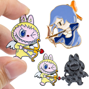 Minimalist custom logo lapel pin on shirt