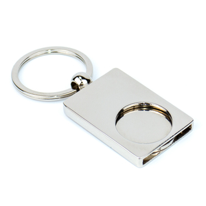 Practical Memorial Zinc Alloy Custom Hollow Out Logo Wedding Souvenir Daily Decoration Metal Token Keychain