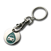 Holiday Themed Enamel Cart Token Keychain Custom Logo Christmas New Year Gifts