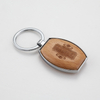 Handcrafted Natural Wood Keychain - Laser Engraved Personalized Text for Corporate Gifts Business Souvenirs Luxury Daily Use