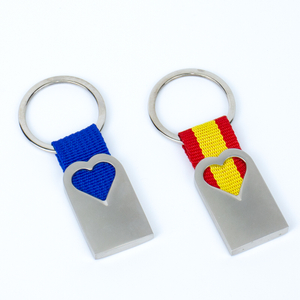 Classic Webbed Strap Keychain Laser Engraved Minimalist Design for Business Events Souvenir Favors