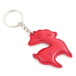 Hot Pressed Silver PU Keychain Custom Brand Logo Car Key Chain Fashion Accessory Business Gift