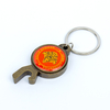 Creative Promotional Gift Zinc Alloy Opener Keychain Logo Engraving Souvenir Bulk Order