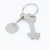 Custom Minimalist Zinc Alloy UV Printing Laser Engraved Hollow Out Logo Corporate Gift Promotional Event Giveaway Metal Token Keychain