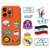 Saudi Palm & Sword Metal Phone Sticker - 3D Gold Plated Back Cover Decal for iPhone & iPad