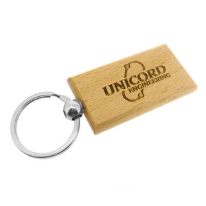 Handcrafted Natural Wood Keychain - Laser Engraved Personalized Text for Corporate Gifts Business Souvenirs Luxury Daily Use