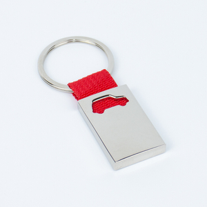 Custom Sleek Zinc Alloy Webbed Metal Keychain - UV/Laser Logo for Promotional Events Corporate Gifts Daily Accessories