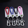 Stylish Colorful Braided Rope Leather Keychain with ‘Get Rich’ Text Label Metal Buckle Daily Accessory