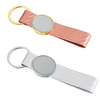 Wholesale Custom High-Class Keychains Real & Genuine Leather with Custom Logo Blank Metal Leather Keychains