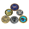 Antique Gold Plated Minimalist Design Anniversary Celebration Branding Challenge Coin