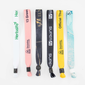2025 New Custom Logo Polyester Sport Event Wristband For Running Race Marathon Team Building Company Promotion
