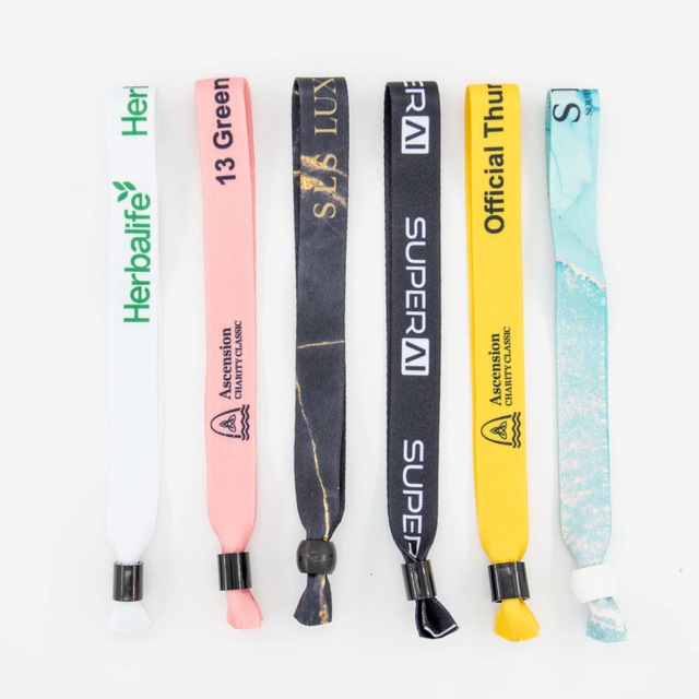 2025 New Custom Logo Polyester Sport Event Wristband For Running Race Marathon Team Building Company Promotion