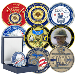 Customized Zinc Alloy Enamel Challenge Coin for Anniversary Events and Collectible Gifts