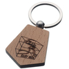 Handcrafted Natural Wood Keychain - Laser Engraved Personalized Text for Corporate Gifts Business Souvenirs Luxury Daily Use