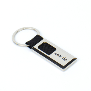 Classic Webbed Strap Keychain Laser Engraved Minimalist Design for Business Events Souvenir Favors