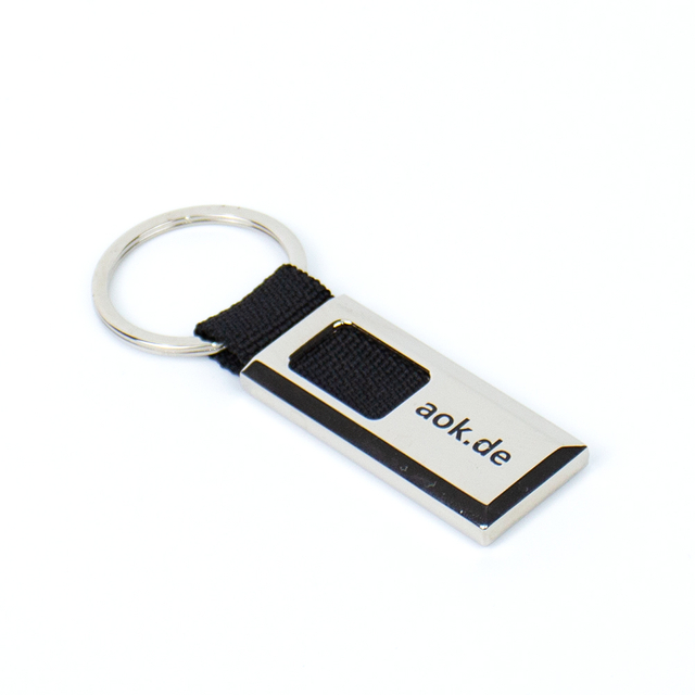 Classic Webbed Strap Keychain Laser Engraved Minimalist Design for Business Events Souvenir Favors