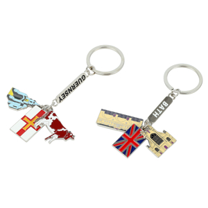 Waterproof Enamel Keychain Zinc Alloy Metal Keychain for Outdoor Activity Souvenirs