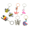 Custom Logo Zinc Alloy Enamel Filled Keychain Bulk Wholesale Promotional Corporate Gift Souvenir Personalized Metal Key Chain
